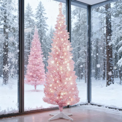 Pink  6FT Pencil Christmas Tree
