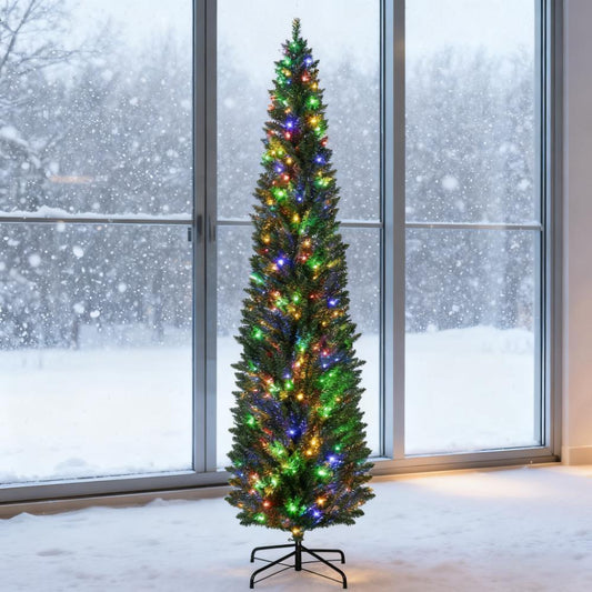 8' Artificial Pencil Christmas Trees