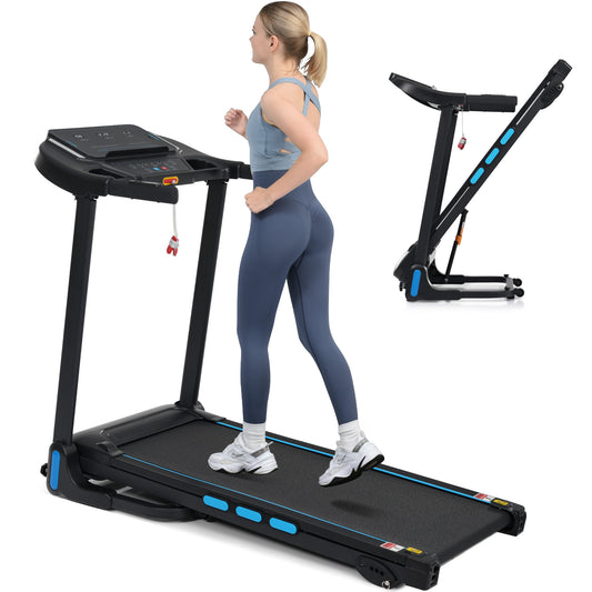 New Treadmills for Home, 3.5HP Hydraulic System Auto Foldable Treadmill with Incline,10MPH 350Lbs Weight Capacity Electric Treadmills with Heart Rate Sensors,Type C & USB Charge ,Bluetooth Speaker