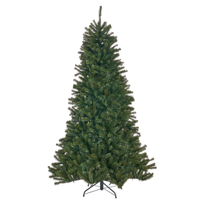 7' Noble Hinged Christmas Tree with 500 MultiLights - Green PVC, 48' Diameter