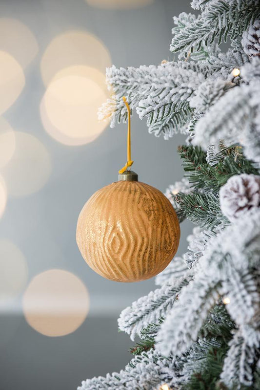 D4.7' Christmas Ball Ornaments, Glass Decorative Hanging Ball Christmas Tree Ornaments for Holiday Party Decorations, Set of 4