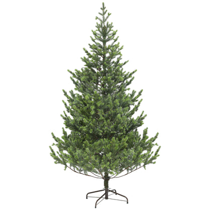 HOMCOM 6ft Artificial Christmas Tree, Sparse Realistic Cedar Tree with 1933 Tips, Easy Assembly, Hinged Xmas Tree for Home Office Holiday, Green