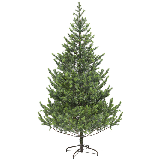 HOMCOM 6ft Artificial Christmas Tree, Sparse Realistic Cedar Tree with 1933 Tips, Easy Assembly, Hinged Xmas Tree for Home Office Holiday, Green
