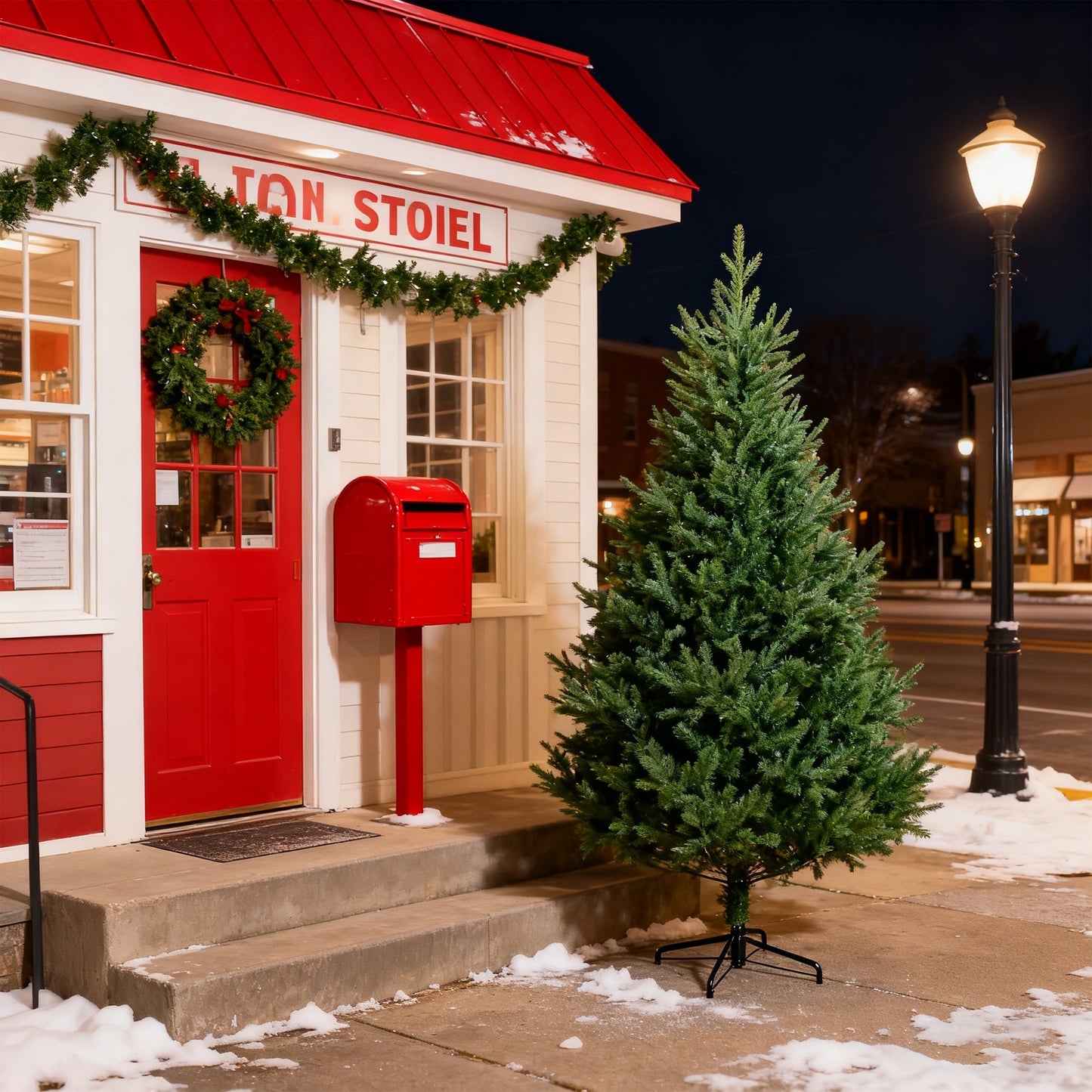 6FT Curved Christmas Tree – an 72-inch green Christmas tree featuring an irregular shape, dense branches, and a realistic appearance. This versatile piece works as both a Halloween and Christmas